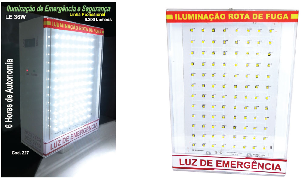 Luz de Emergência Led 36W